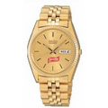 Seiko Men's Core Gold Watch W/ Gold Sunray Dial & Adjustable Bracelet from Pedre